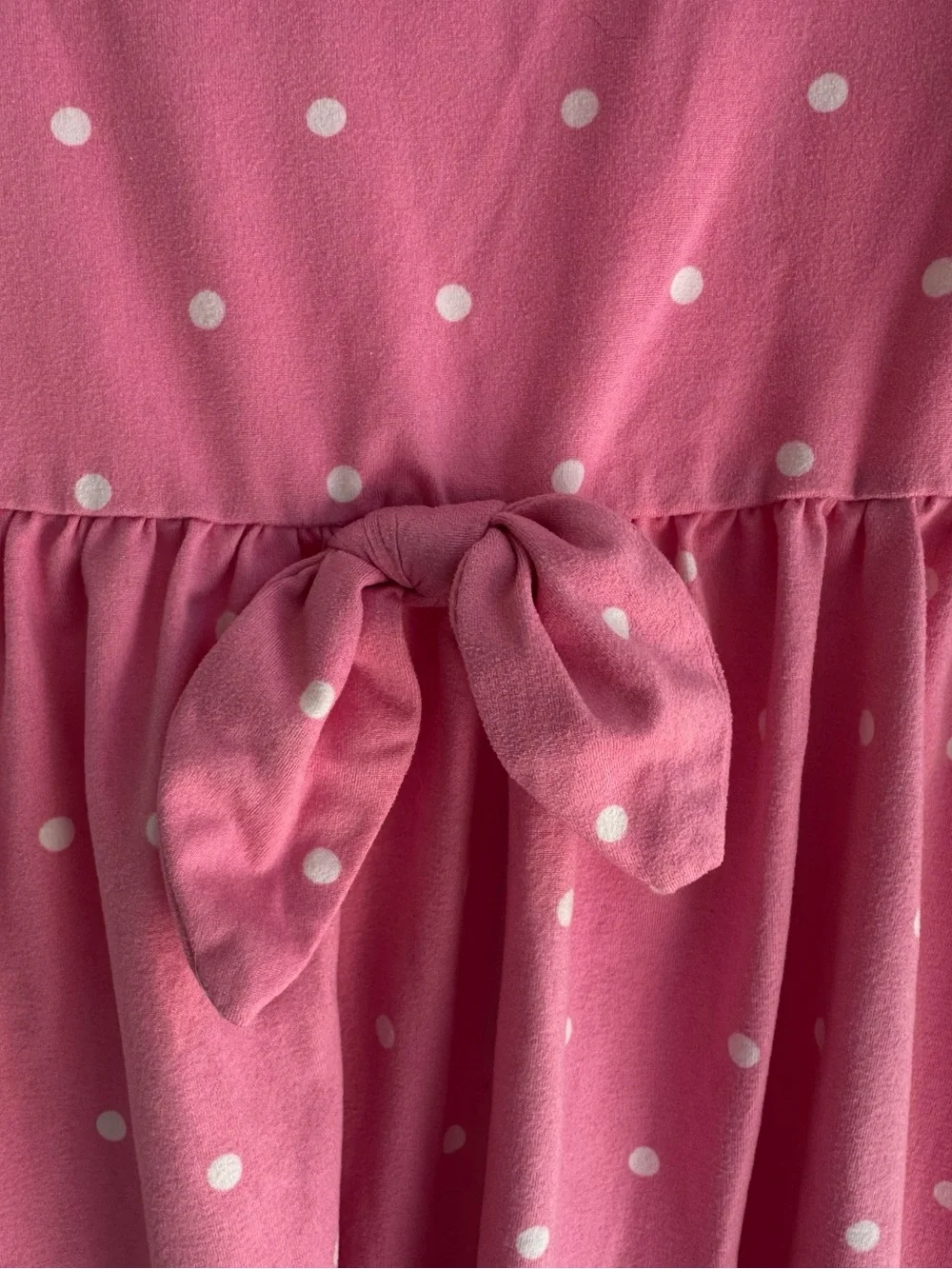 Emma & Elsa Pink Polka Dot Knit Dress. Size 2T